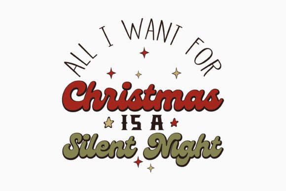 All I Want for Retro Christmas Quote