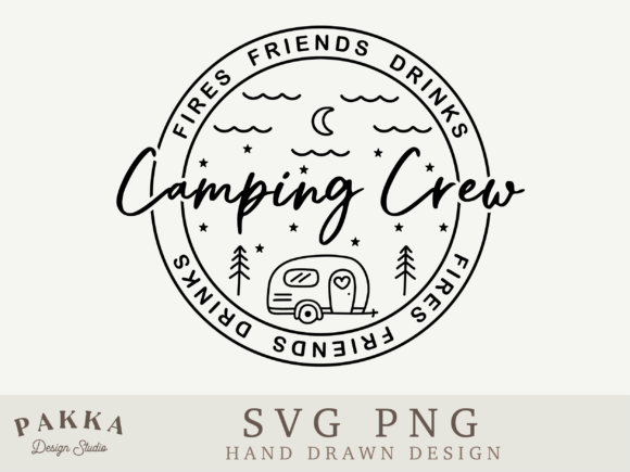 Camping Crew Fires Friends Drinks SVG Review