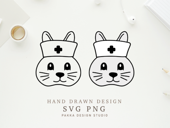 Cute Animal Bunny Face Nurse Svg Png