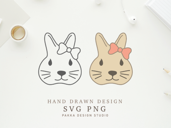 Cute Bunny Face Easter Bow Svg Png Review