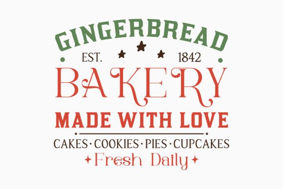Gingerbread Bakery Christmas Sign Retro Review