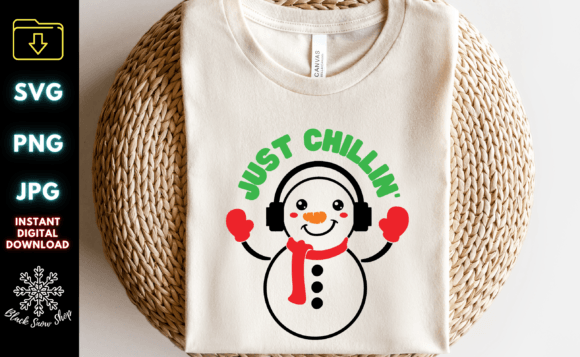 Just Chillin Snowman Christmas Kids Svg