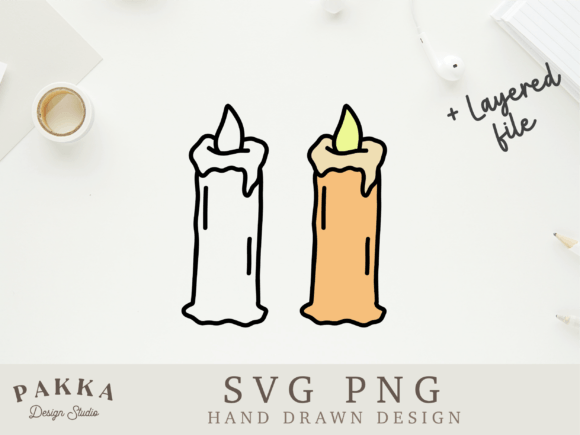 Layered Halloween Candle Svg Png