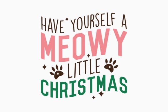 Meowy Little Christmas Retro SVG Design