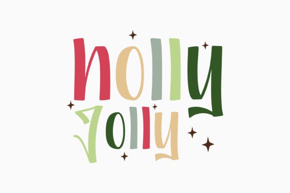 Retro Christmas Quote SVG Holly Jolly