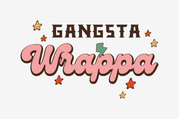 Retro Christmas Svg Design Gangsta Wrap