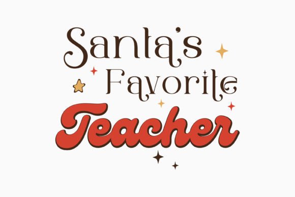 Retro Christmas Teacher Quote SVG Design