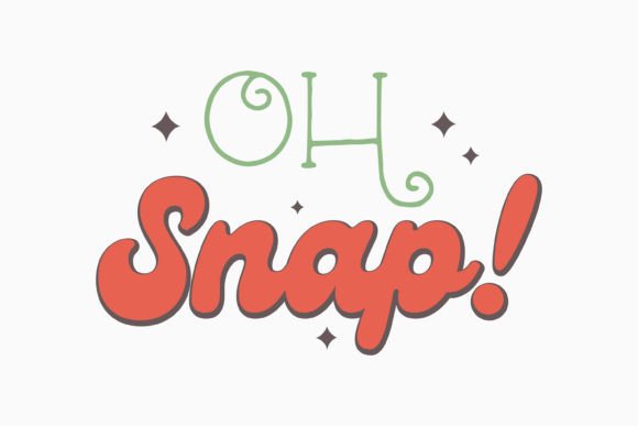 Retro Cute Christmas Sayings SVG Oh Snap Review