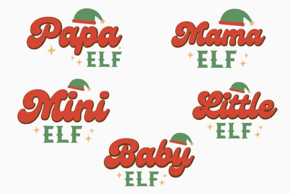 Retro Family Elf Christmas SVG Design Review