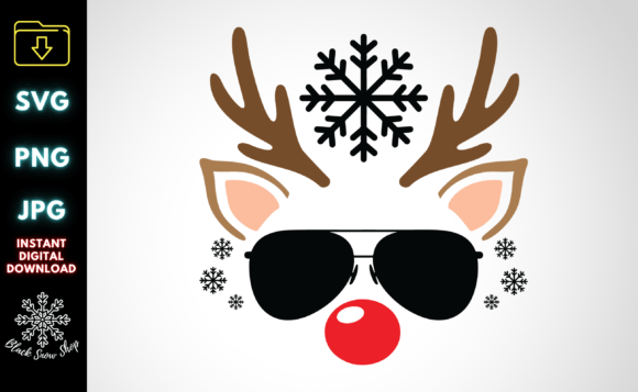 Rudolph Reindeer Sunglasses SVG
