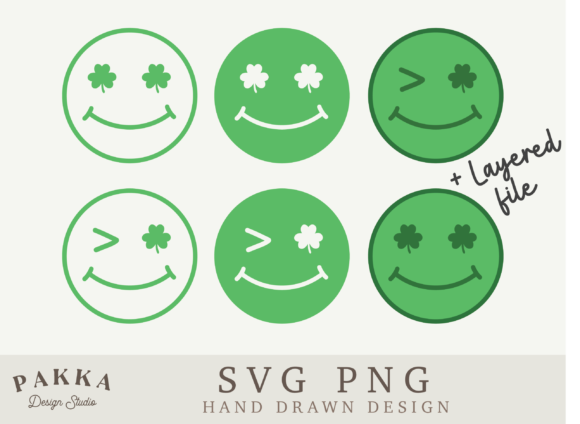 Smiley with Shamrock Eyes Bundle Svg: Real Embroidery Review