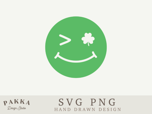 Smiley with Shamrock Eyes Silhouette Svg Review
